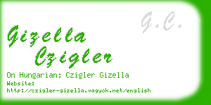 gizella czigler business card